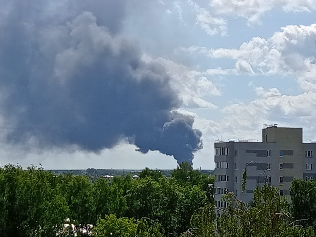 В Ново-Талицах под Ивановом большой пожар