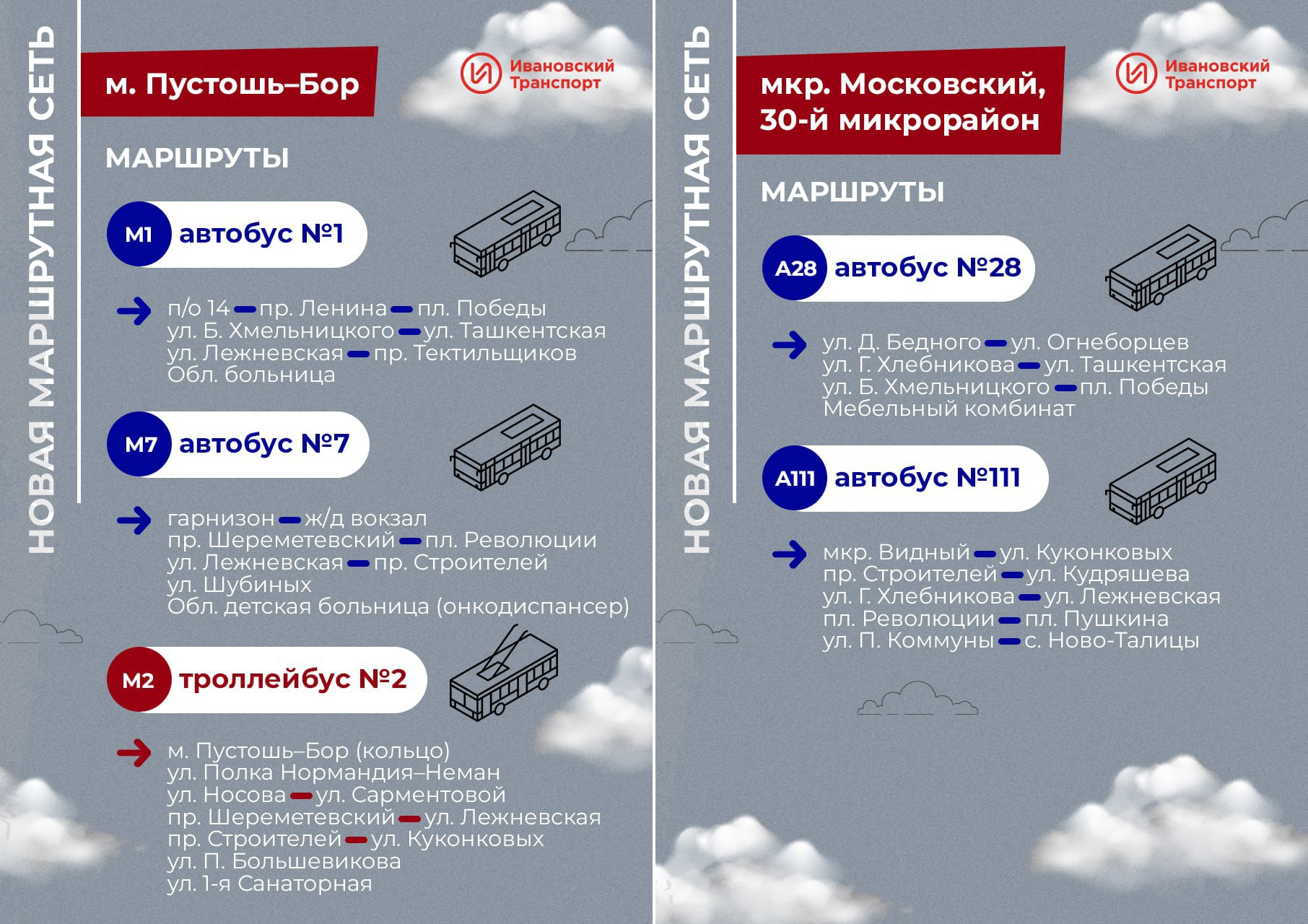 В Иванове продолжается общественное обсуждение новой маршрутной сети  городского транспорта